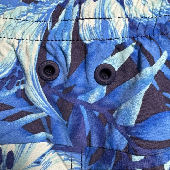 🌻 Land’s End Swim Trunks Mens size XL Blue Tropical Palm Print Pockets Active - Picture 6 of 11